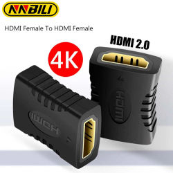 NNBILI-extensor HDMI 4K hembra a hembra, adaptador de extensión para Monitor, pantalla, portátil, PS4/3, PC, TV, Cable de extensión Hdmi