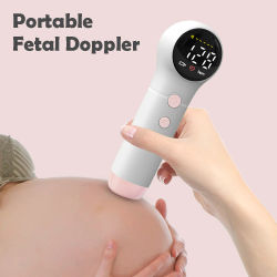 Monitor electrónico portátil de ultrasonido Doppler para embarazo Fetal para mujeres embarazadas, estetoscopio de ultrasonido con movimiento Fetal para bebés