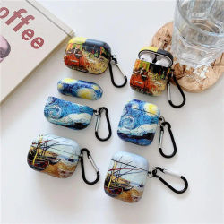 Funda protectora de pintura al óleo de Van Gogh para Airpods Pro funda para auriculares