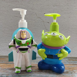 Disney-botella de champú de Toy Story Spiderman 320ml Woody Buzz Lightyear Alien modelo caja