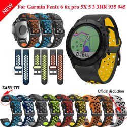 Correa de silicona de liberación rápida para reloj Garmin Fenix 6 6X Pro Fenix 5X 5 3HR S60 MK1 26