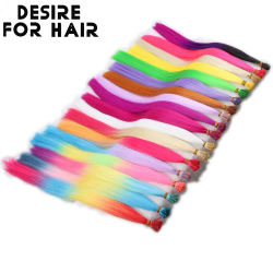 Desire for hair-extensiones de cabello sintético resistente al calor microanillo de punta en I
