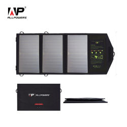 ALLPOWERS-cargador de teléfono portátil panel Solar 5V 21W doble salida USB batería Solar móvil