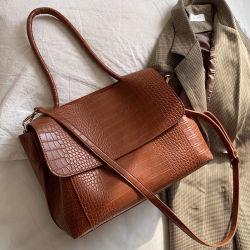 Bolso de mano con patrón de cocodrilo de diseñador para mujer bolsos de hombro de gran capacidad