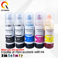 Botella de tinta para impresora Ecotank recambio de tinta para Epson L3150 L3110 104 502 512