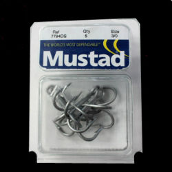 Mustad anzuelos triples de pesca en el mar 7794-ds 3 x Bold 3 x fortalece DACROMET tratado