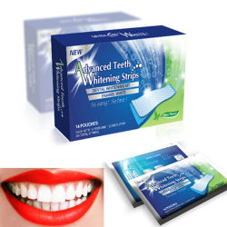 Tiras de Gel para blanqueamiento Dental Kit de higiene bucal para carillas postizas 28 piezas/14