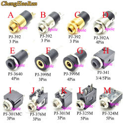 ChengHaoRan-conector hembra estéreo con tornillo Conector de Audio y vídeo para auriculares 3 5