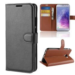 Funda tipo billetera con tarjetero para Samsung Galaxy J4 Plus J4Plus carcasa protectora de cuero