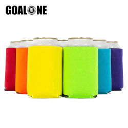 GOALONE-enfriador de latas de cerveza fundas de neopreno en blanco Enfriador de bebidas aislado