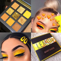 Beauty Glazed paleta de sombras de ojos 9 colores rosa amarillo brillo sombra de ojos mate