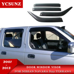Deflectores de viento para visera de puerta lateral ABS para Nissan Navara Terrano D22 2003