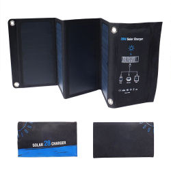 Cargador Solar portátil y plegable para teléfono inteligente dispositivo de carga rápida con Panel