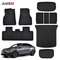 Alfombrillas impermeables para Tesla Model Y 2023 2024 Model 3 Highland accesorios de revestimiento