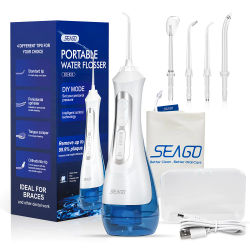 SEAGO-irrigador Dental Oral de hilo de agua recargable portátil irrigador de 3 modos tanque de