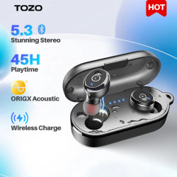 TOZO-auriculares inalámbricos T10 con Bluetooth 5 3 dispositivo de audio con llamadas mejoradas por