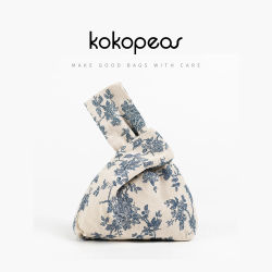 KOKOPEA Mini bolso mujer de muñeca con nudo portátil japonés para mujer bolso con asa superior