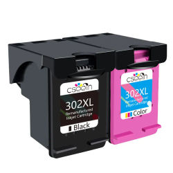 QSYRAINBOW-cartucho de tinta 302XL remanufacturado para impresora HP 302 HP302 XL Deskjet 3639
