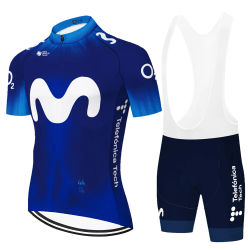 Movistar-Conjunto de ropa de ciclismo para hombre uniforme masculino de ciclismo traje de verano