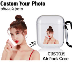 Funda para airpods 1 2 3 Pro imagen personalizada logotipo de nombre fundas blandas para