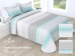 OFERTA Colcha bouti Aqua Cosida reversible estampada de calidad Cubre con Fundas 50x70cm para