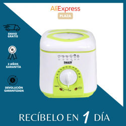 Thulos Freidora Eléctrica TH-FR10 1L Cesta Desmontable Termostato Ajustable 80-90 ºC 950W Pies de