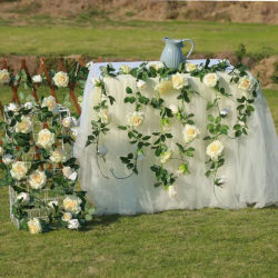 Искусственная Роза 6,5 футов, искусственные висячие корзины, цветы из ротанга для дома и улицы, свадебная АРКА, садовый Настенный декор