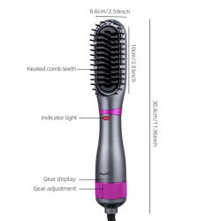 Профессиональная электрическая расческа для выпрямления волос CkeyiN многофункциональная турмалиновая керамическая сухая щетка для волос и...