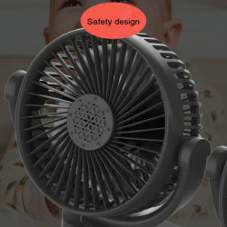 Dual Head 3-Speed 12V 24V Dashboard Car Suction Cup Cooling Fan With USB Charger