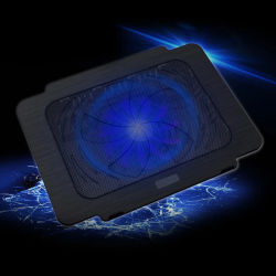 Laptop Cooler Cooling Pad Base Big Fan USB Stand For 14 Inch LED Light Notebook