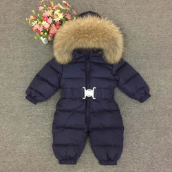 Детский комбинезон для мальчиков и девочек, теплый комбинезон для русской зимы, до-30 градусов, Детская верхняя одежда
