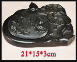 Черный цветок лотоса, китайский чернильный камень для художественной живописи, каллиграфия, поставка канцелярских принадлежностей, четыре...