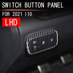 Car Interior Head Light Lamp Headlight Switch Decoration Trim Frame Sticker For 2022 Hyundai I10