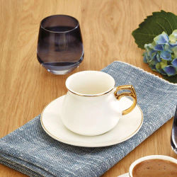 6 белых кофейных чашек, кухонный набор, декоративная столовая посуда, Простая Офисная чашка для питья, кофе, чая, подарок, британская послеоб...