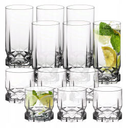 Drikkeglas Vandglas - Glassæt - 12-pak - 325 ml - Til vand, juice og sodavand