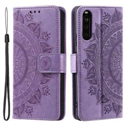 SKALO Sony Xperia 10 V Mandala Flip Cover - Lilla