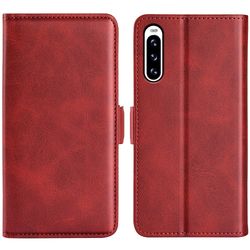 SKALO Sony Xperia 10 V Premium Wallet Flip Cover - Rød