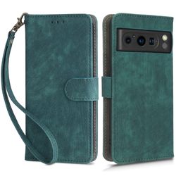SKALO Google Pixel 8 Pro Flip Cover m. pung i PU-læder - Grøn