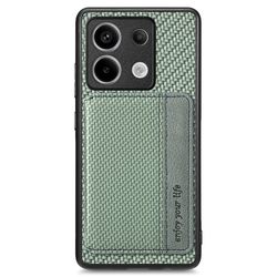 SKALO Xiaomi Redmi Note 13 Pro 5G Carbon Fiber Cover med kortholder - Grøn