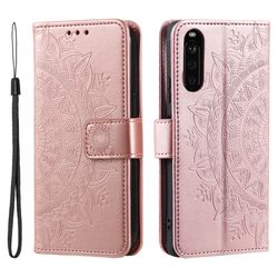 SKALO Sony Xperia 10 VI Mandala Flip Cover - Rosa guld