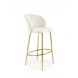 H116 Barstol, Creme/guld