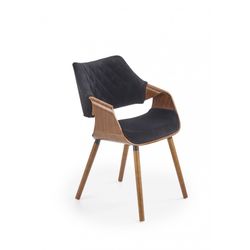 K396 Spisebordsstol Valnød / Sort