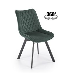 K520 Spisebordsstol - Sort / Mørkegrøn