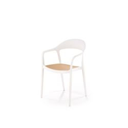 K530 Spisebordsstol Hvid / Naturlig