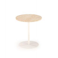 TRAVERSO S c. bord, farve travertin / Hvid