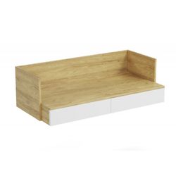 MOBIUS skrivebord 2S - hikora eg/Hvid