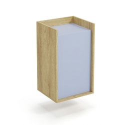 MOBIUS skab 1D - hikora eg/Lyseblå