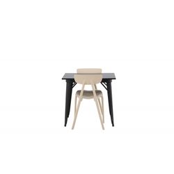 Spisebordssæt Tempe med Spisebordsstole Ursholmen - Beige og Sort