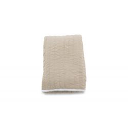 Juni Sengetæppe - Beige og Hvid