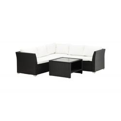 Haiti Have Hjørnesofa Sæt - Sort